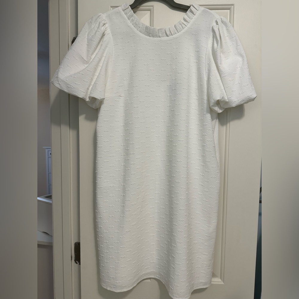 Joy Joy White Puff Sleeve Dress